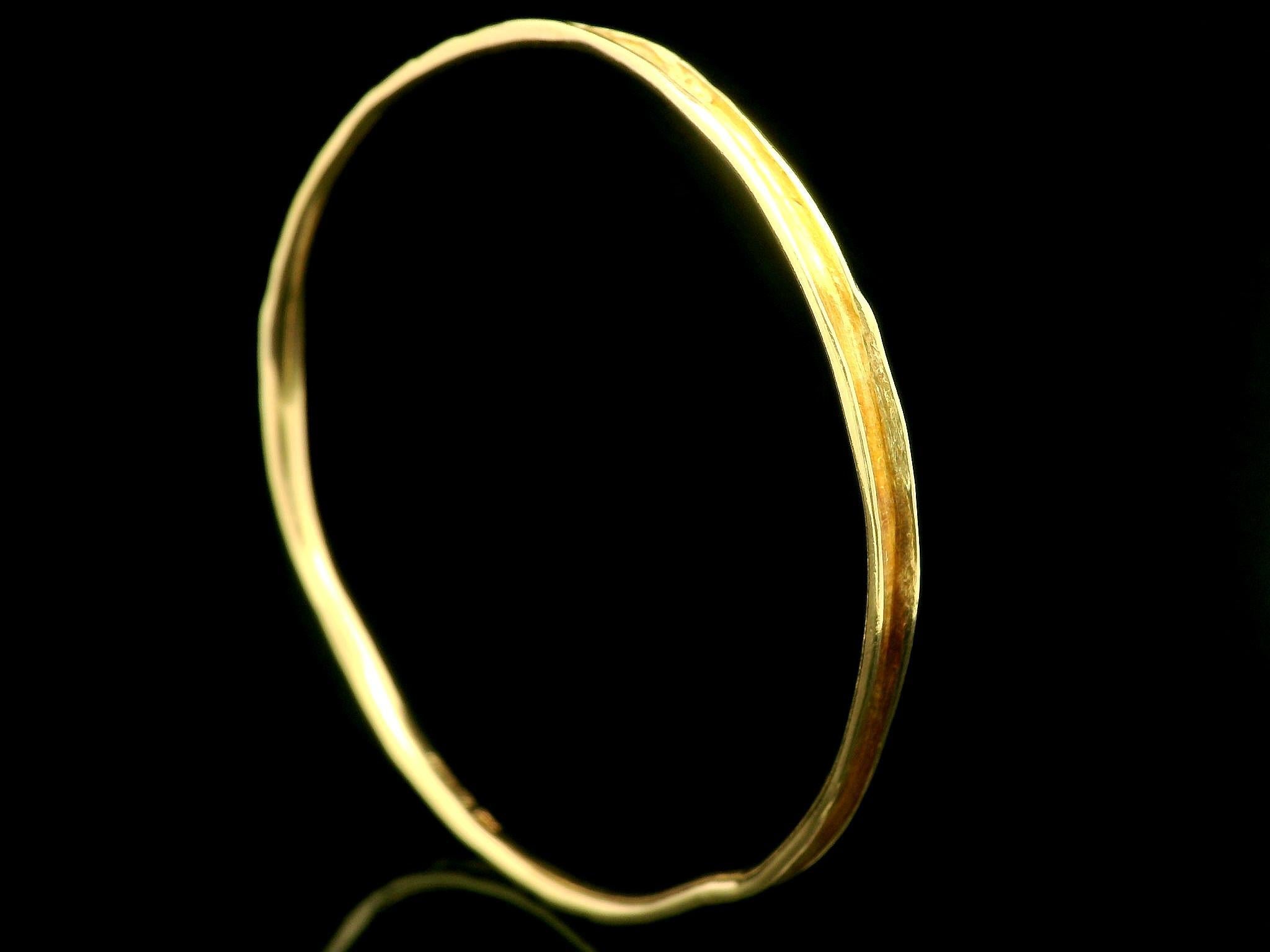 Women's Ippolita 18k Yellow Gold Concave Free Form Slip On Bangle Bracelet