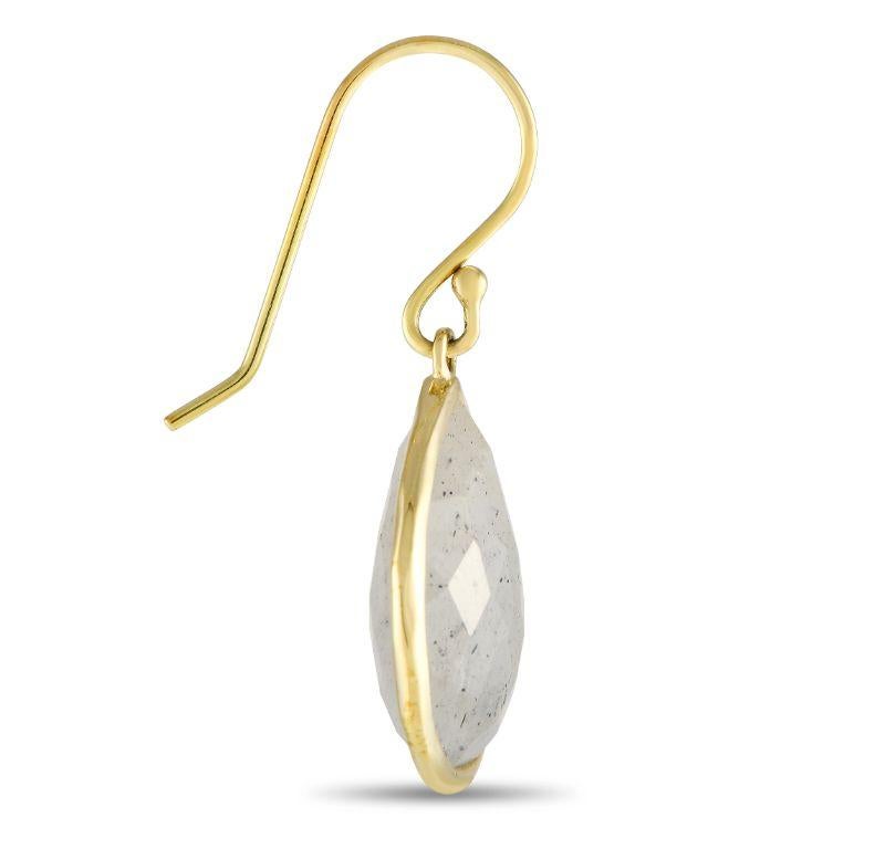 Despite their simplicity, these Ippolita earrings are poised to steal the show. A delicate teardrop-shaped setting crafted from lustrous 18K Yellow Gold perfectly highlights the captivating Crystal Haze gemstones at the center. Ideal for any