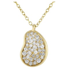 Ippolita Halskette mit Diamant-Anhänger aus 18 Karat Gelbgold