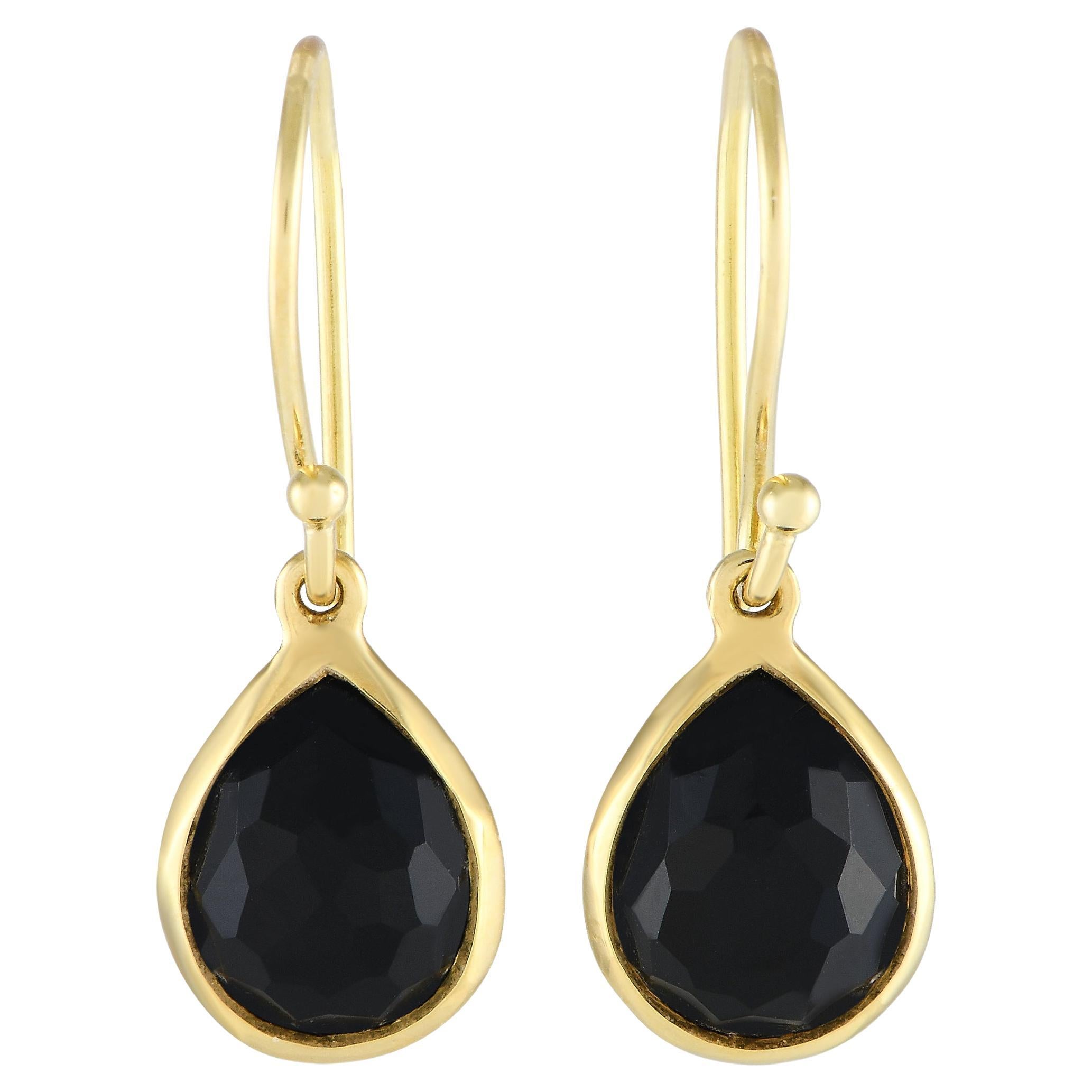 Ippolita 18k Yellow Gold Earrings Onyx Drop Earrings