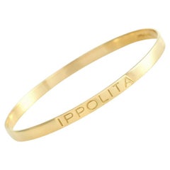 Ippolita 18k Yellow Gold Flat Bangle Bracelet