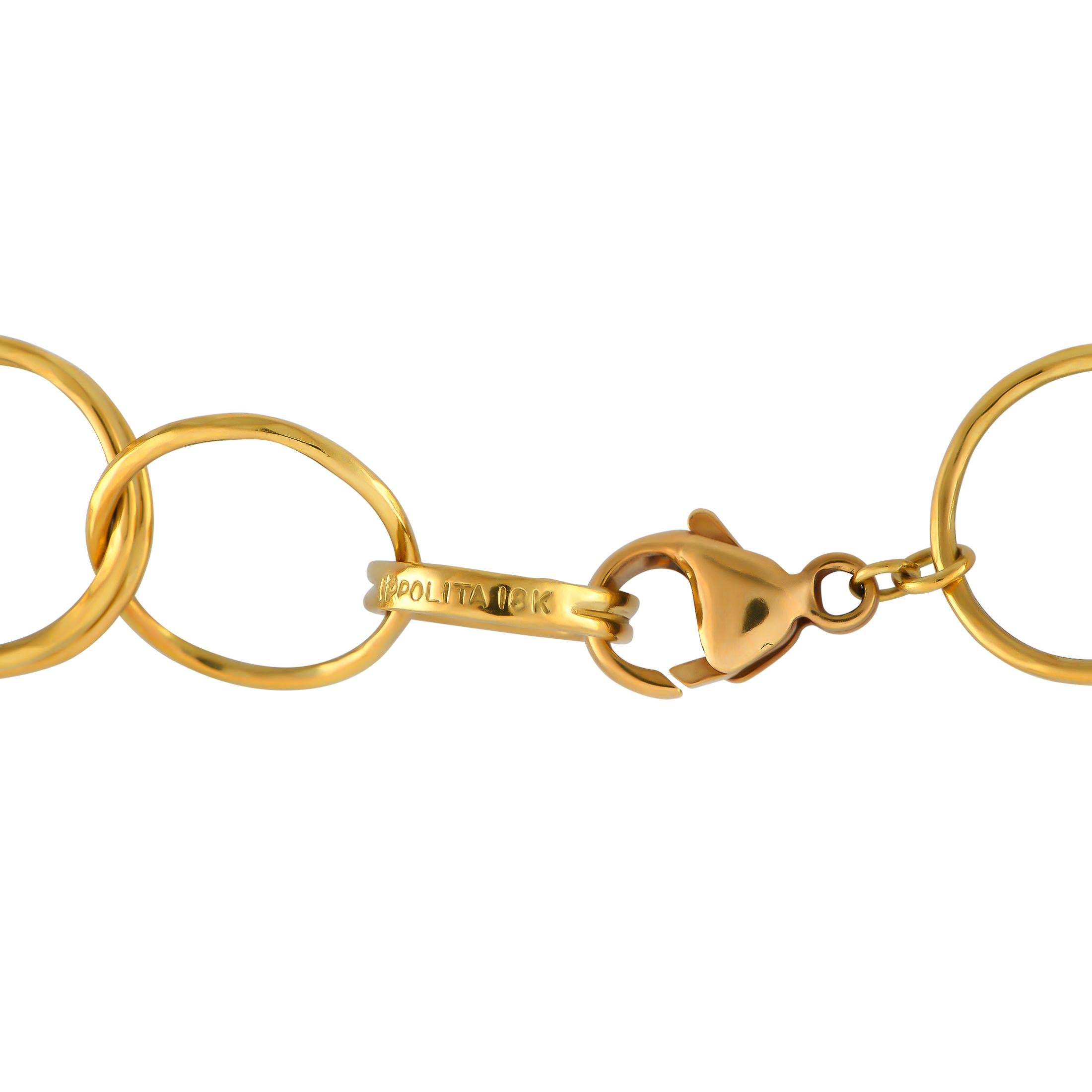 Ippolita 18K Yellow Gold Link Necklace MF25-012324 In Excellent Condition In Southampton, PA