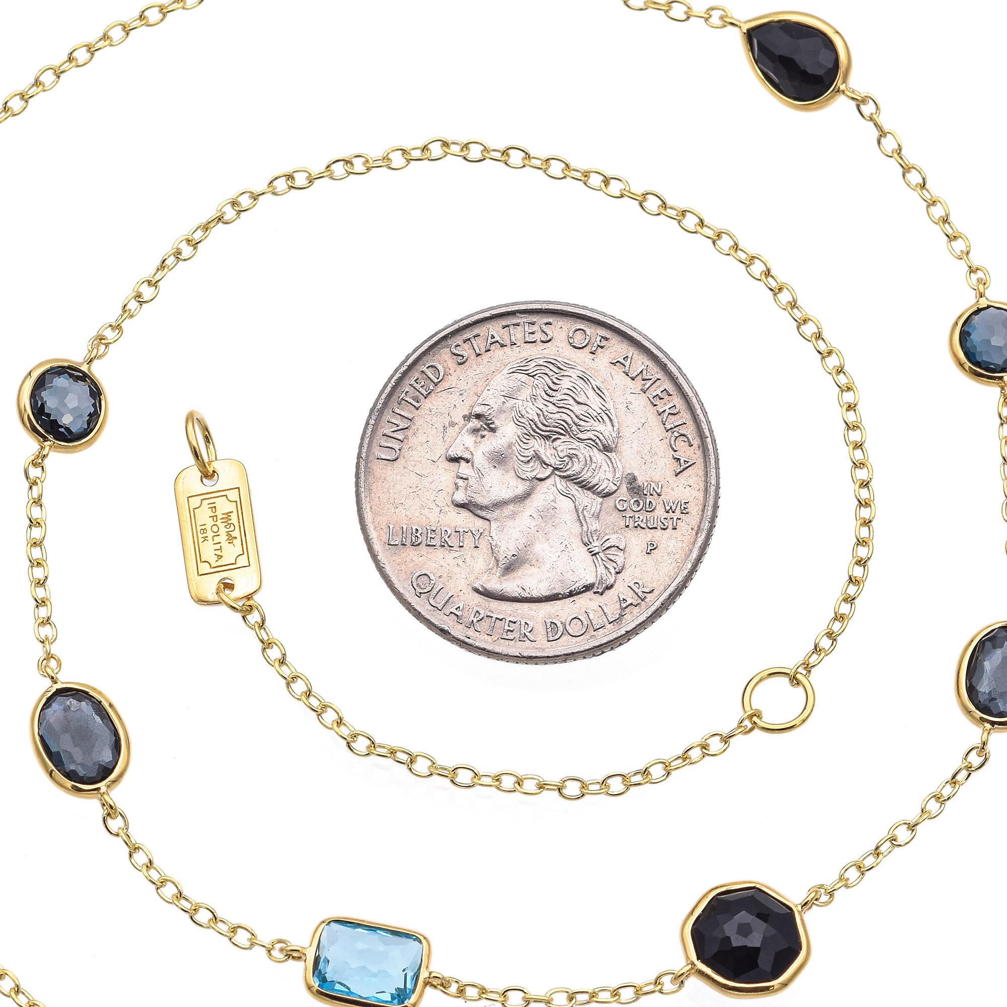 Ippolita 18K Gelbgold Multi-Stone Rock Candy Station Halskette im Zustand „Gut“ in New York, NY