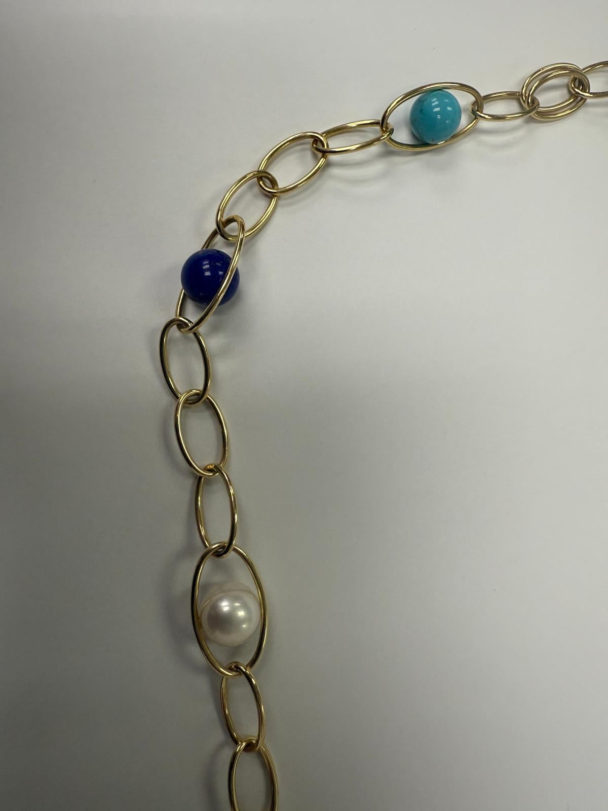 Ippolita 18k Gelbgold Multi-Stone Sphere Bead Gold Kette Halskette 36
