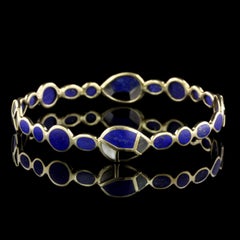 Ippolita 18 Karat Yellow Gold Rock Candy Lapis Bangle Bracelet