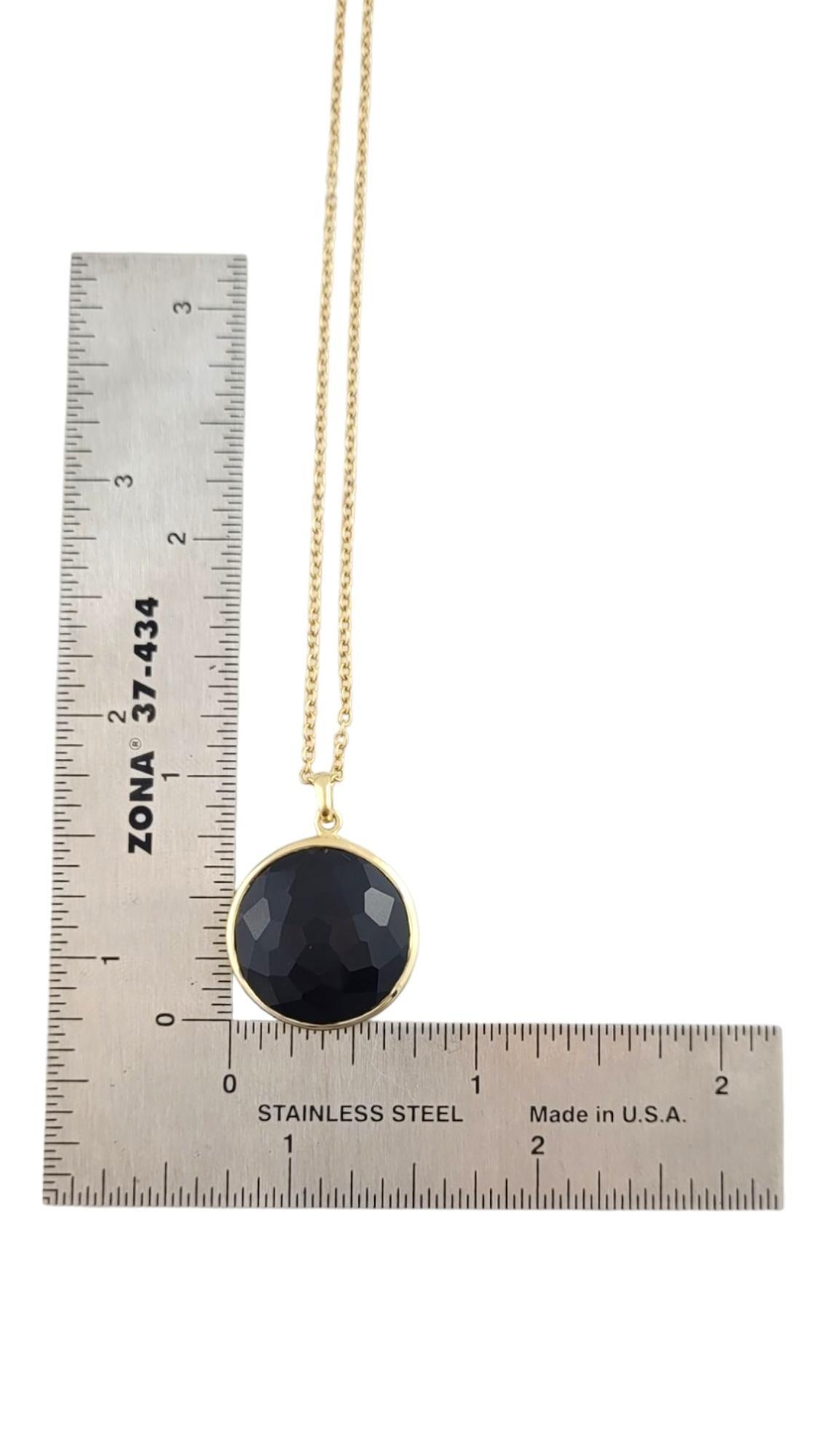 Round Cut Ippolita 18K Yellow Gold Rock Candy Lollipop Black Onyx Necklace #16085 For Sale
