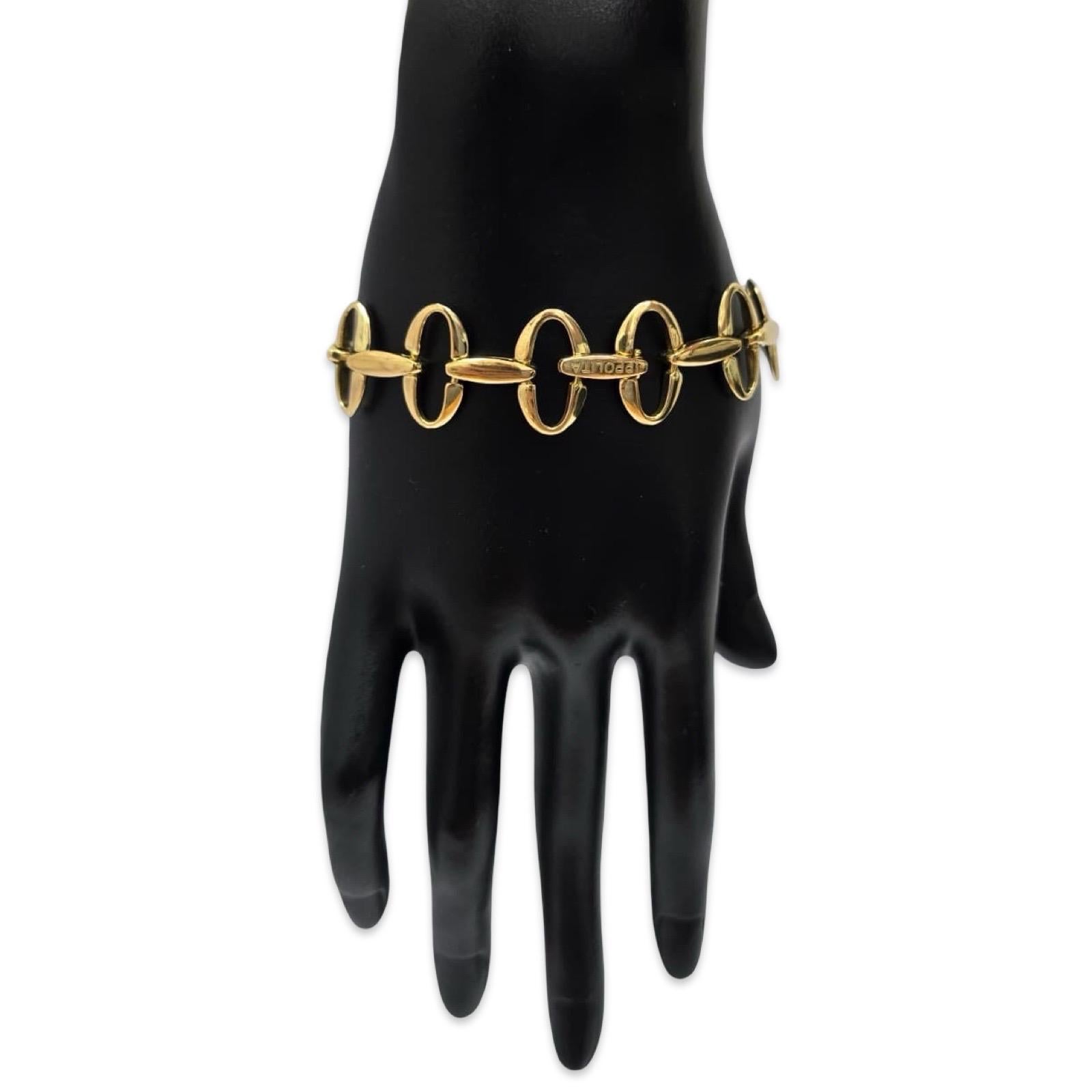 Bracciale A Link scultoreo in oro giallo 18 carati di Ippolita In condizioni ottime in vendita a Miami, FL
