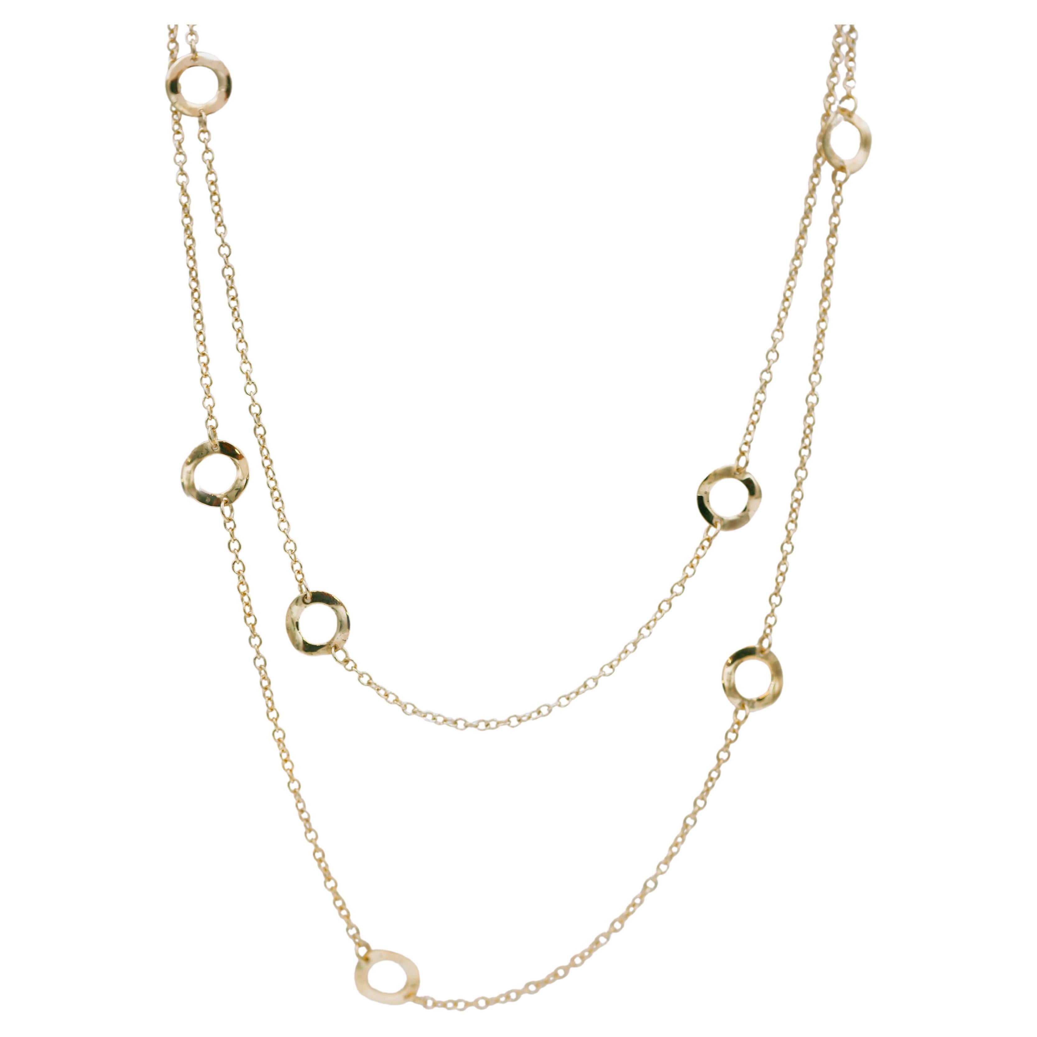 IPPOLITA 18K Yellow Gold Senso Open Disc Station Necklace For Sale