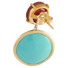 Ippolita 18K Yellow Gold Turquoise and Carnelian Earrings IP35-051426