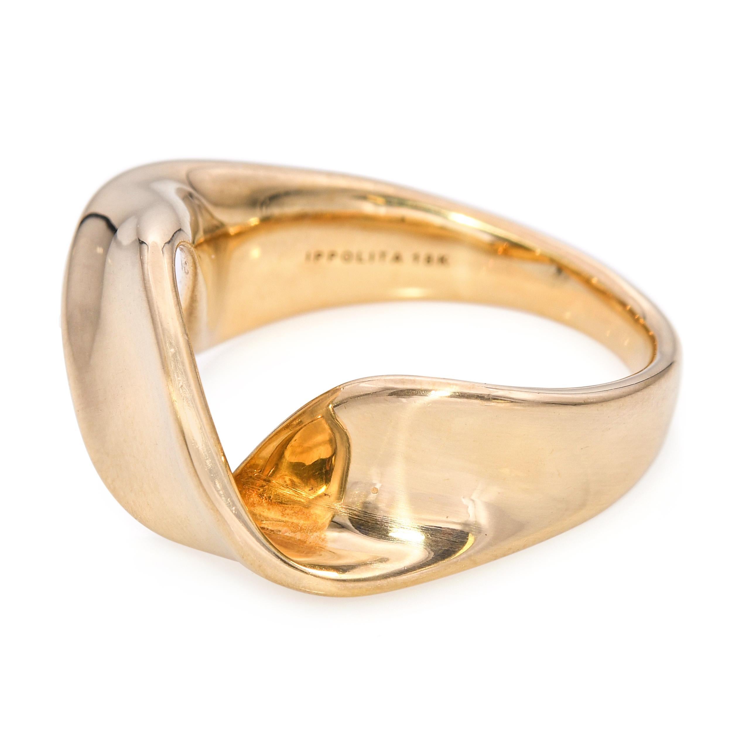 Ippolita Bague ruban torsadé en or jaune 18k en vente 2