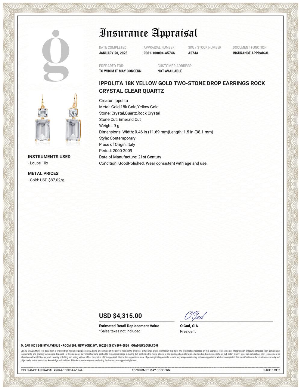 These exquisite Ippolita 18kt Yellow Gold Two-Stone Drop Earrings feature an elegant and contemporary design that epitomizes the brand's signature style. Handcrafted from high-quality 18-karat yellow gold, these earrings showcase two stunning