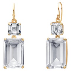 Ippolita Orecchini a goccia a due pietre in oro giallo 18 carati Crystal Stone
