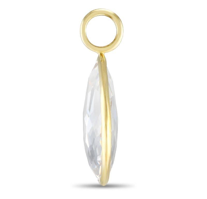 This stunning Ippolita pendant comes to life thanks to a pear-shaped White Topaz gemstone, which sits at the center of the sophisticated, minimalist design. Crafted from 18K Yellow Gold, this understated accessory measures 1.45” long and 0.85” wide.