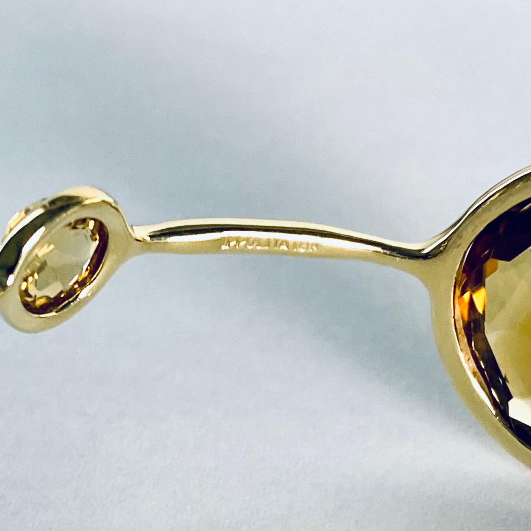 Ippolita Bracelet jonc collection Lollipop en or jaune 18 carats avec neuf pierres de citrine en vente 1