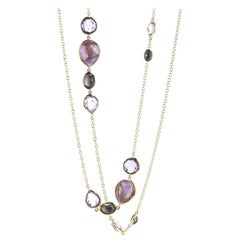 Ippolita 18KY Rock Candy Gelato Necklace with Amethyst and Blue Mother of Pearl