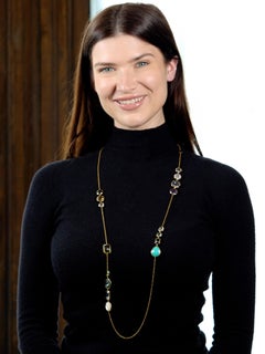 Ippolita 2000's Multi-Gem 18 Karat Yellow Gold Lollipop Station Necklace