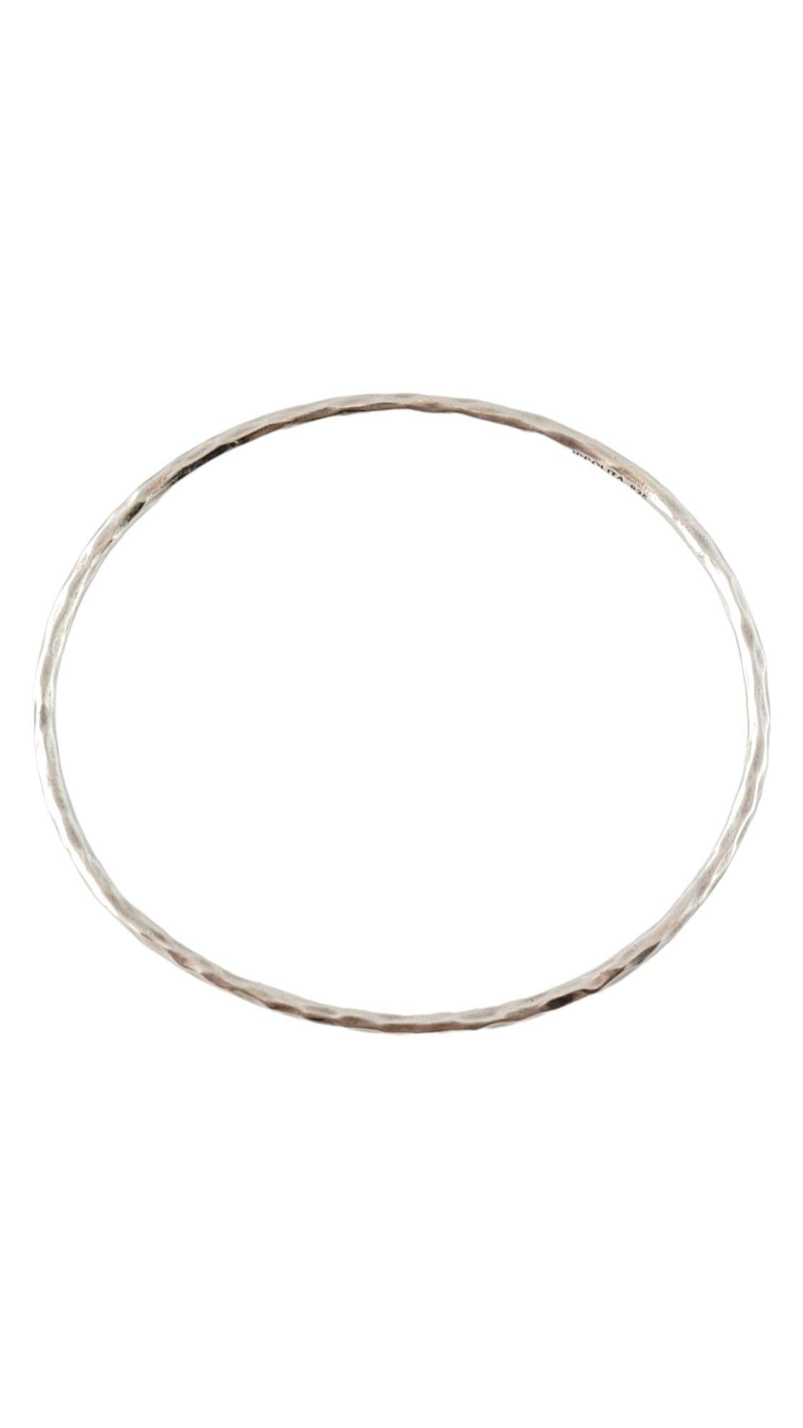 Ippolita 925 Sterling Silver Hammered Bangle #15046 In Good Condition In Washington Depot, CT