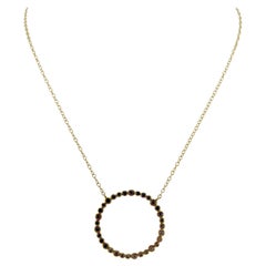 Ippolita Bezel-Set Blue Sapphire Circle Necklace in 18k Yellow Gold