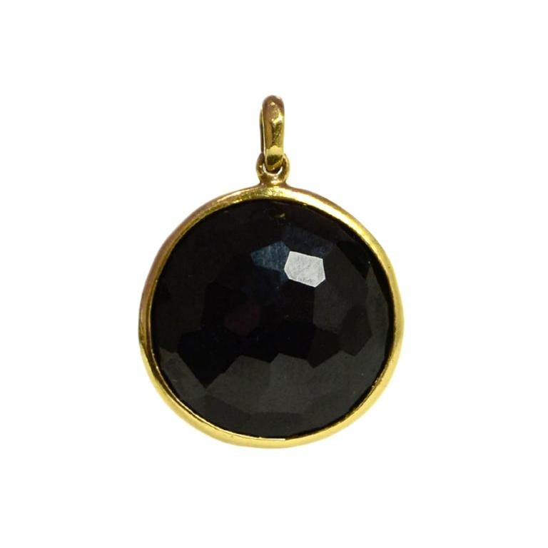 Ippolita Black Onyx Bezel Charm/Pendant For Necklace Set in 18K Gold