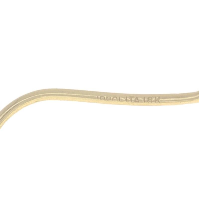 Ippolita Boucles d'oreilles pendantes Topaze Bleue Or Jaune 18k à facettes Double Cabochon Pour femmes en vente