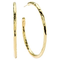 Ippolita Classic 18K Yellow Gold Large Hammered Hoop Earrings