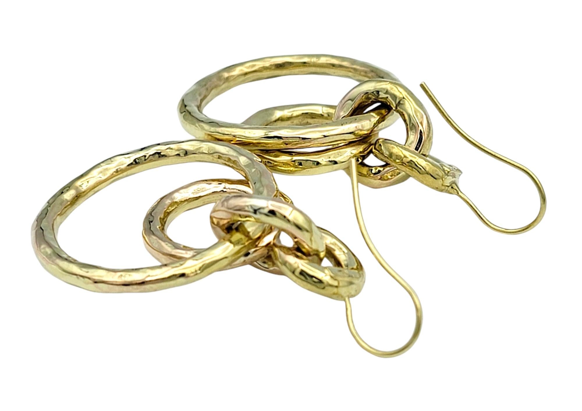 Women's Ippolita Classico Jet Set Hammered Circle 18 Karat Yellow Gold Hoop Earrings