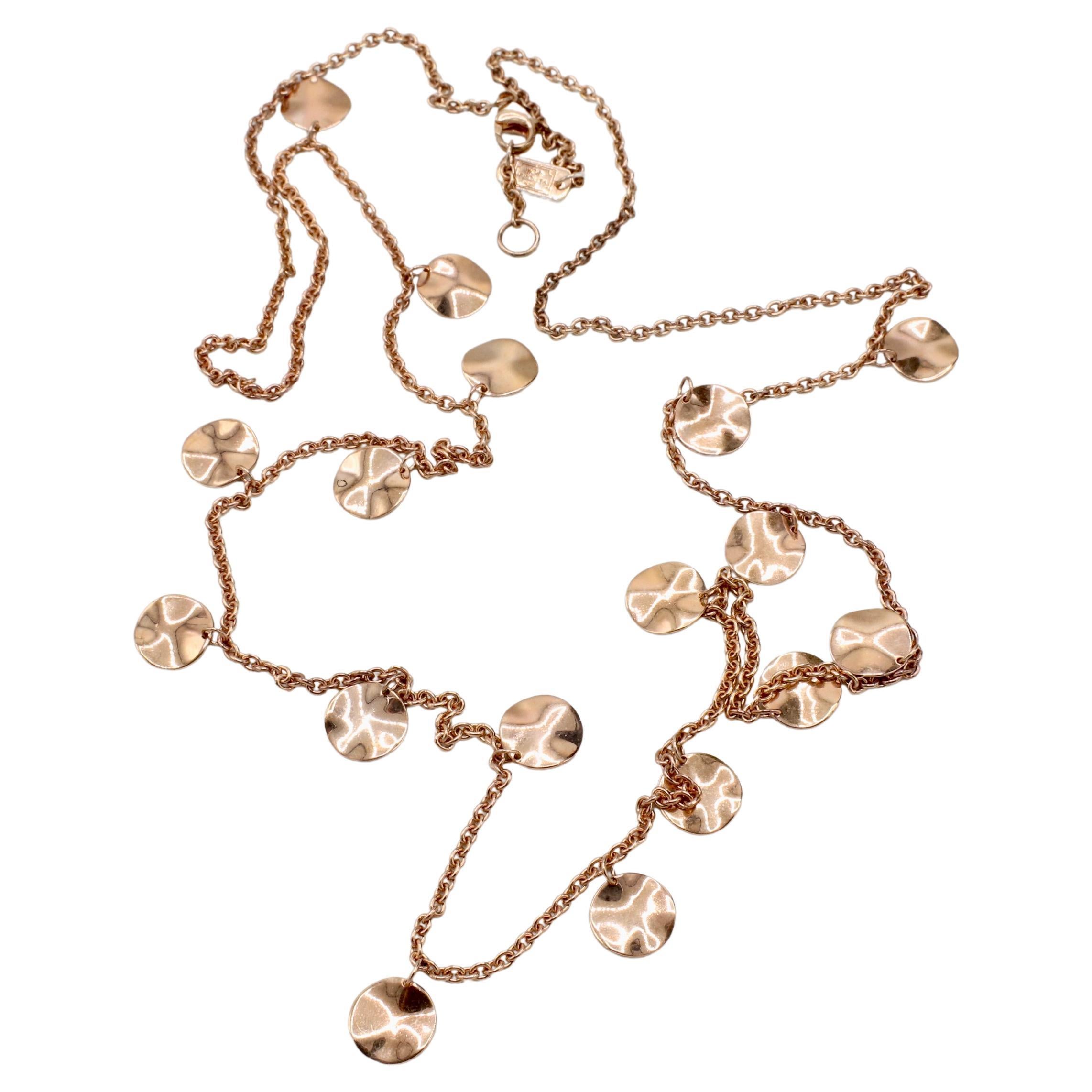 Moderno Ippolita Classico Paillette Collana a Stazione in oro rosa e argento sterling in vendita