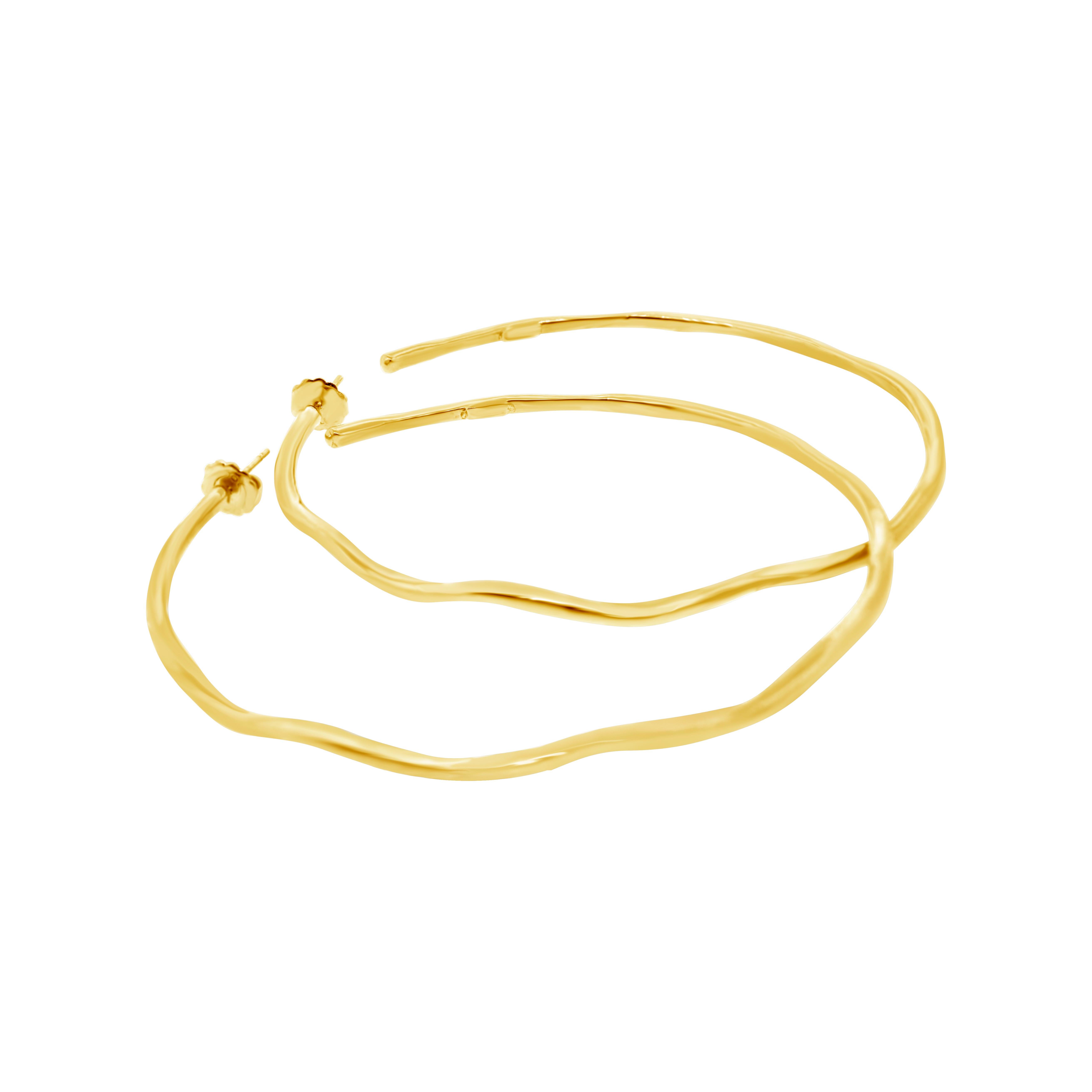 Ippolita Classico Squiggle Hoop in 18k Yellow Gold 2