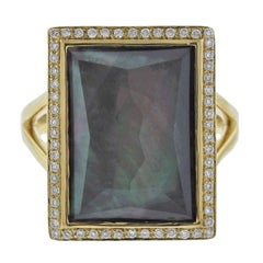 Ippolita Gelato Black Shell Diamond Quartz Gold Ring