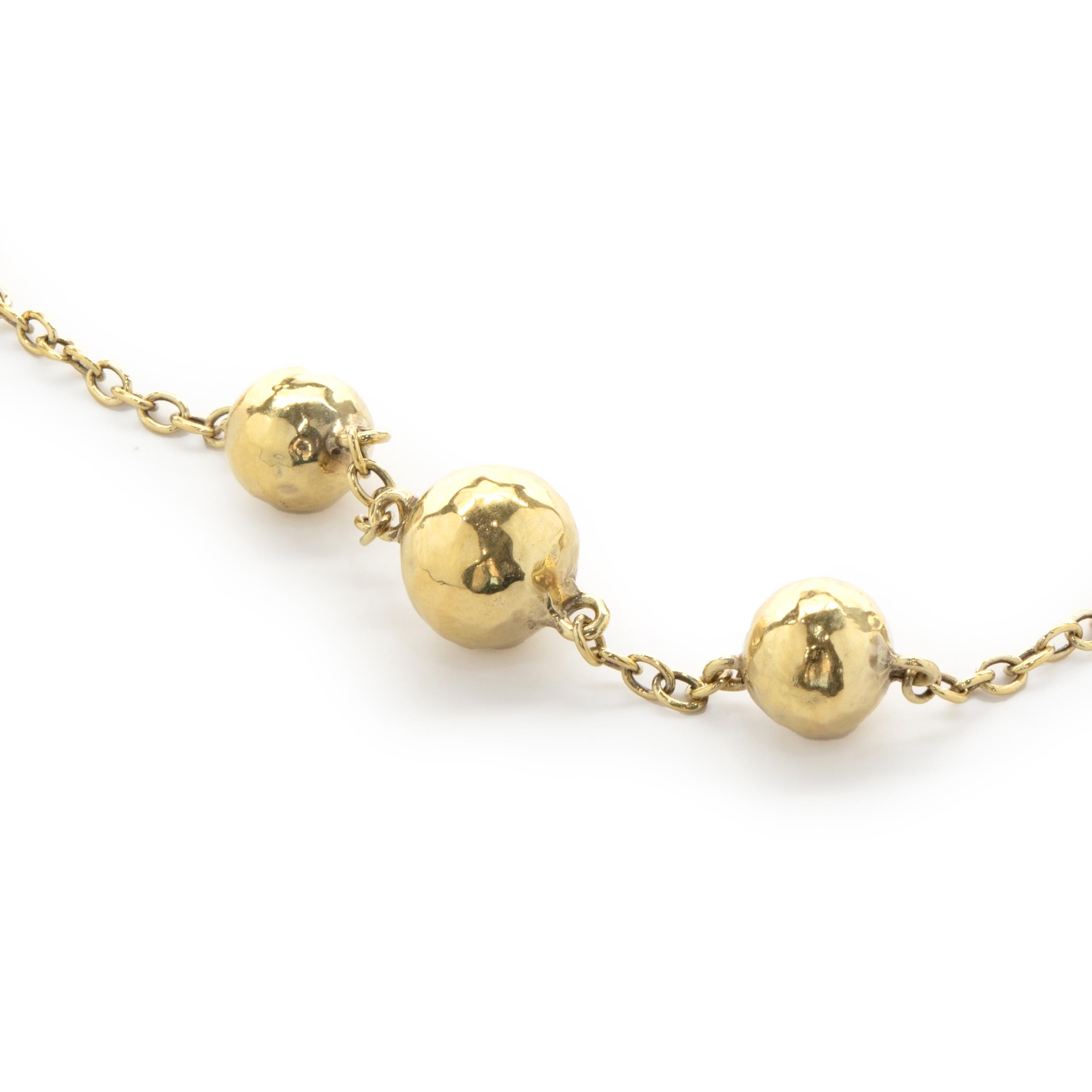 Designer: Ippolita Glamazon
Material: 18k Yellow Gold 
Dimensions: necklace measures 38 inches long
Weight: 14.86 grams
