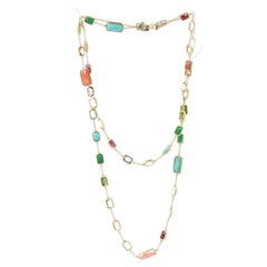 Ippolita Gold and Multicolored Gemstone Rock Candy Longchain Necklace