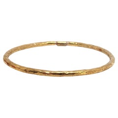 Ippolita Gold Over Sterling Silver Hammered Bangle Bracelet