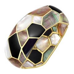 Ippolita Gold, Mother-of-Pearl and Onyx Mosaic Bangle