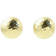 Ippolita Hammered Disc Gold Earrings