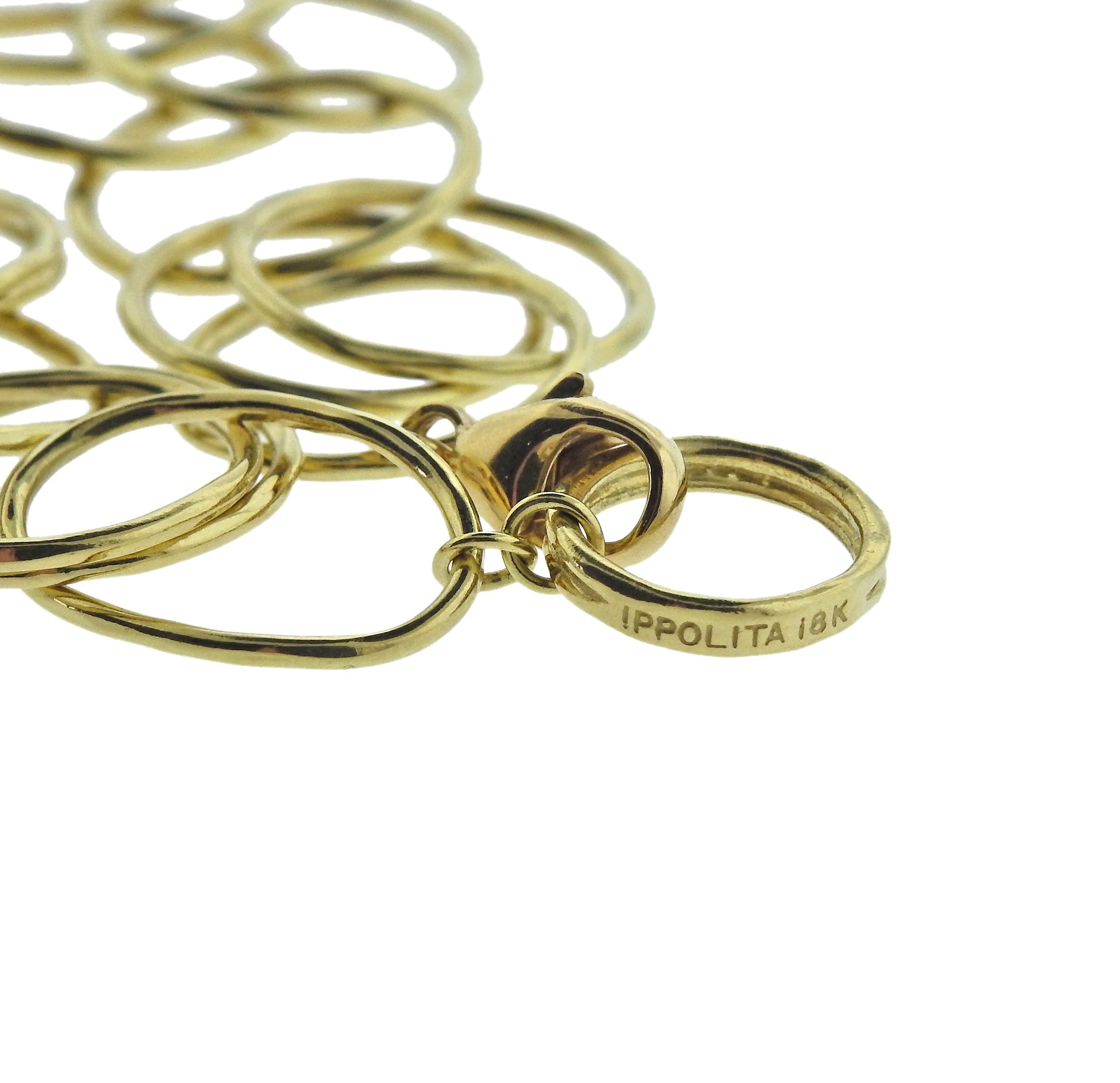 Women's Ippolita Hammered Jet Set Link Gold Necklace