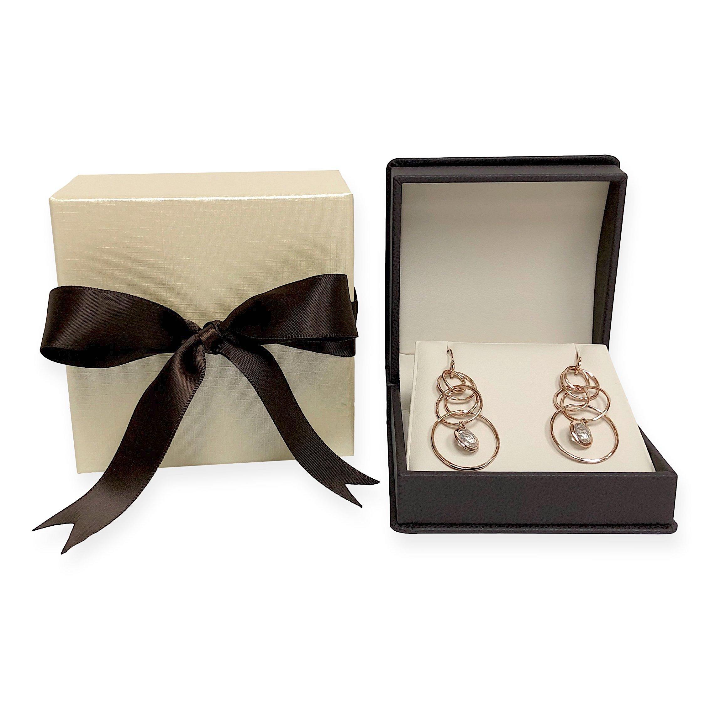 IPPOLITA Interlinked Circles Sterling Silver Rose Gold Vermeil Drop Earrings In Excellent Condition In New York, NY