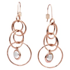 Ippolita Pendants d'oreilles en argent rose Vermeil avec cercles entrelacés