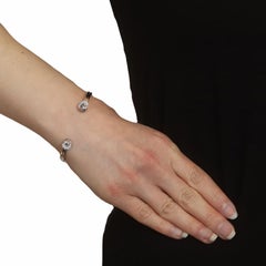 Ippolita Bracelet manchette à nœuds avec diamants 6 1/2" - Sterling 925 Round .58ctw SB1005DIA