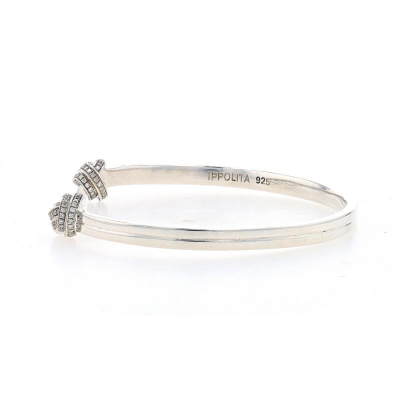 Round Cut Ippolita Knot Cuff Diamond Bracelet 6 1/2