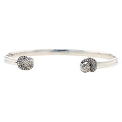 Ippolita Knot Cuff Diamond Bracelet 6 1/2" - Sterling 925 Round .58ctw SB1005DIA