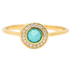Ippolita Damen 18 Karat Gelbgold Candy Lollipop Turquise Diamant-Cocktailring