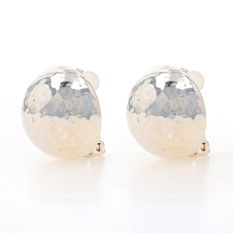 Ippolita Large Dome Stud Earrings - Sterling 925 Circles Non-Pierced Clip-Ons In Excellent Condition For Sale In Greensboro, NC
