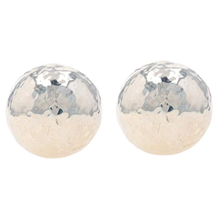 Ippolita Large Dome Stud Earrings - Sterling 925 Circles Non-Pierced Clip-Ons For Sale