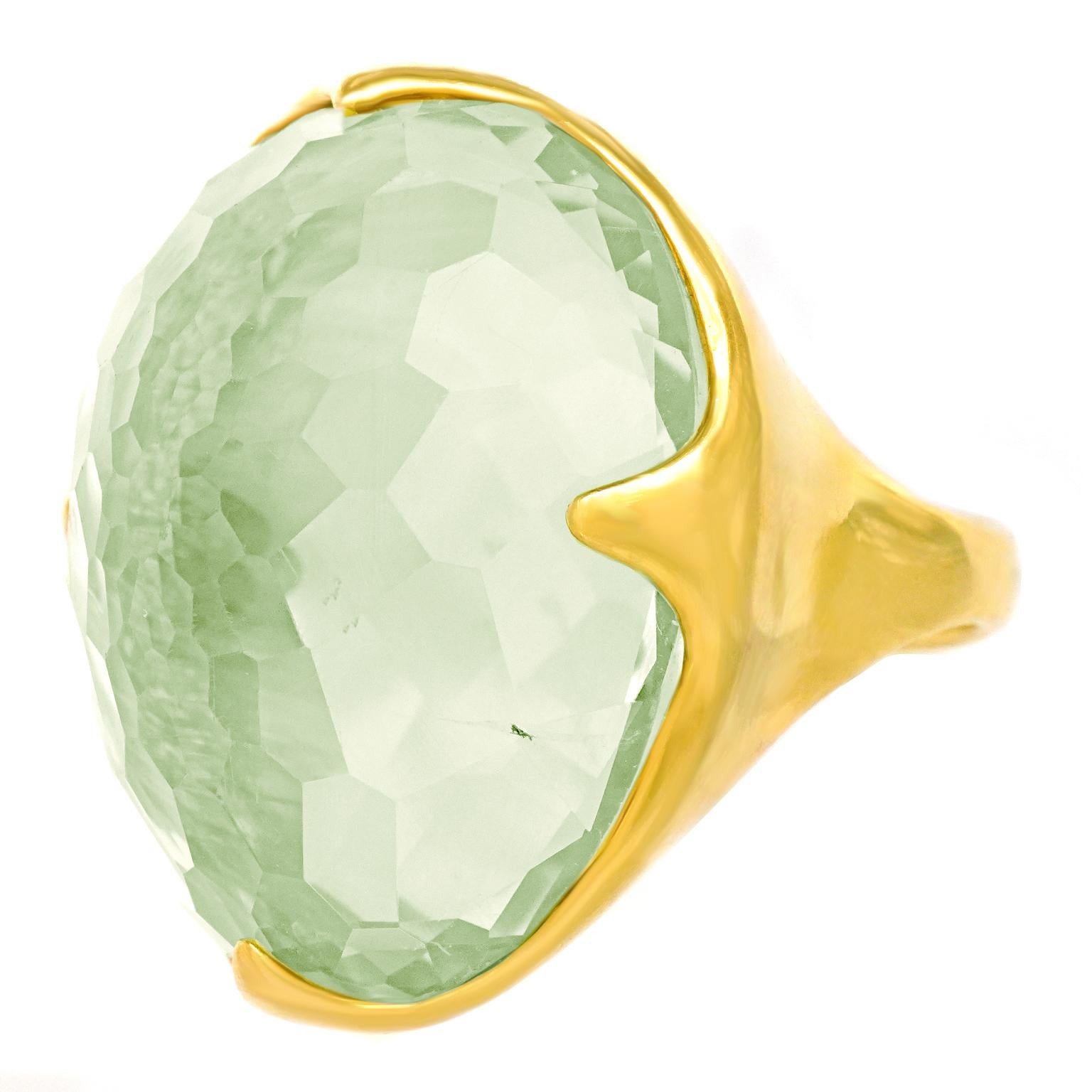 Oval Cut Ippolita Large Green Quartz Rock Candy Ring