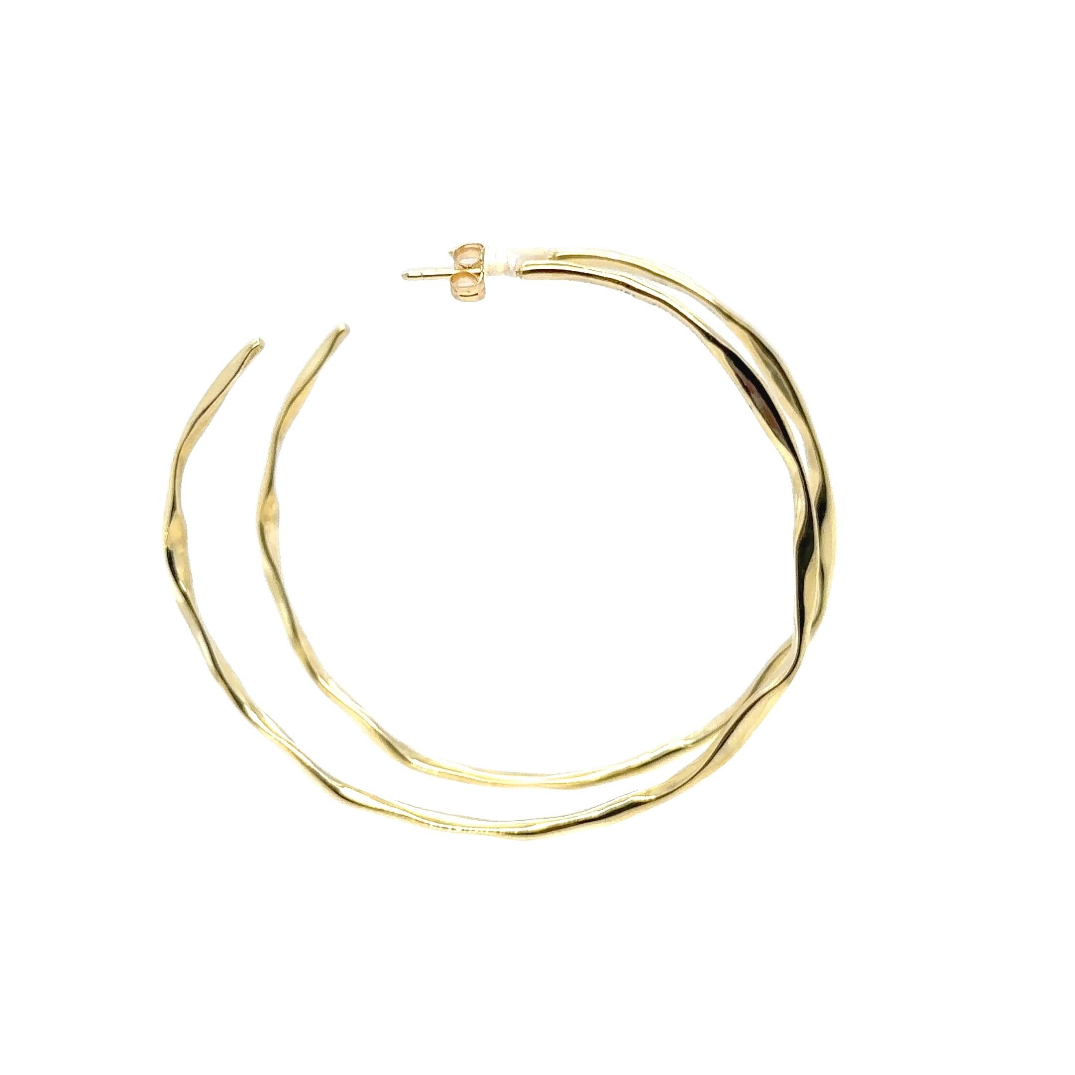 Orecchini a cerchio Ippolita Large Squiggle - Oro giallo 18K in vendita 1