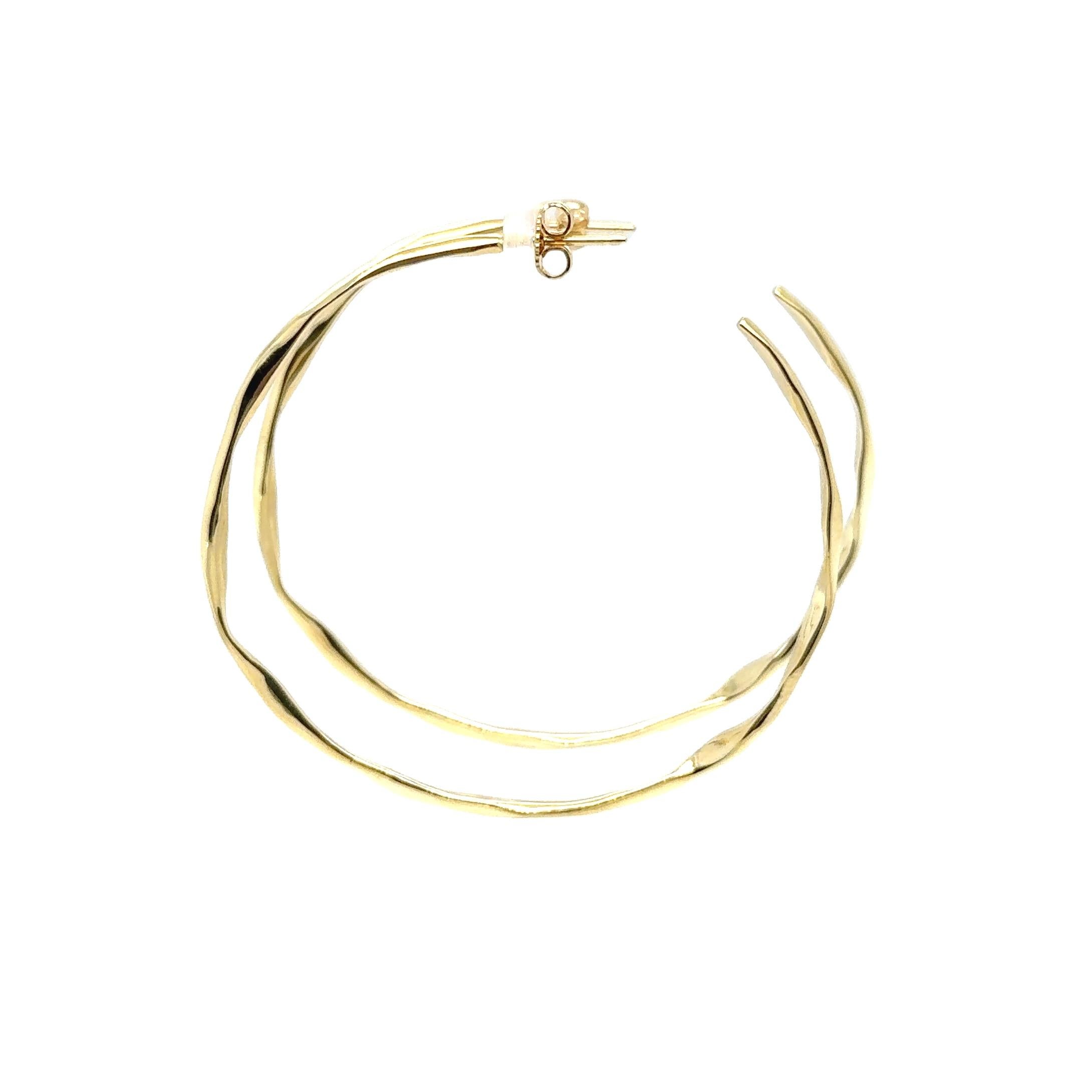 Ippolita Large Squiggle Hoop Earrings – 18K Yellow Gold