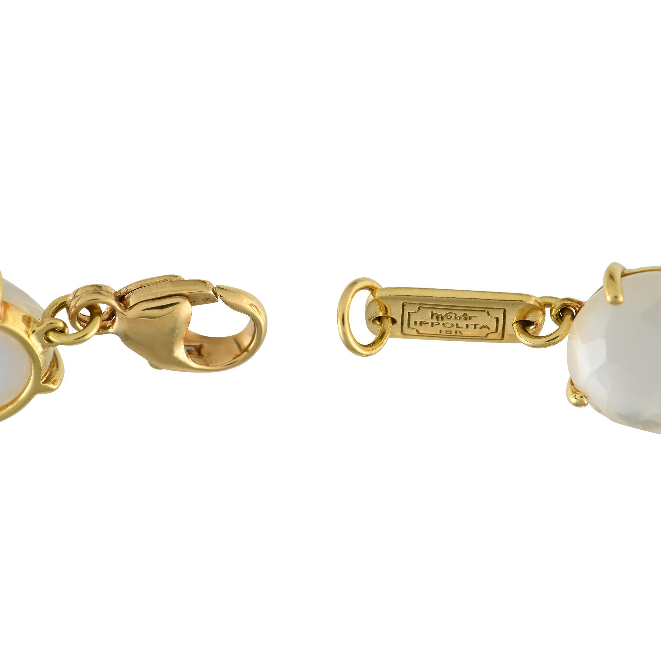 Ippolita Lollipop 18K Yellow Gold Mother of Pearl Necklace In Excellent Condition For Sale In Southampton, PA