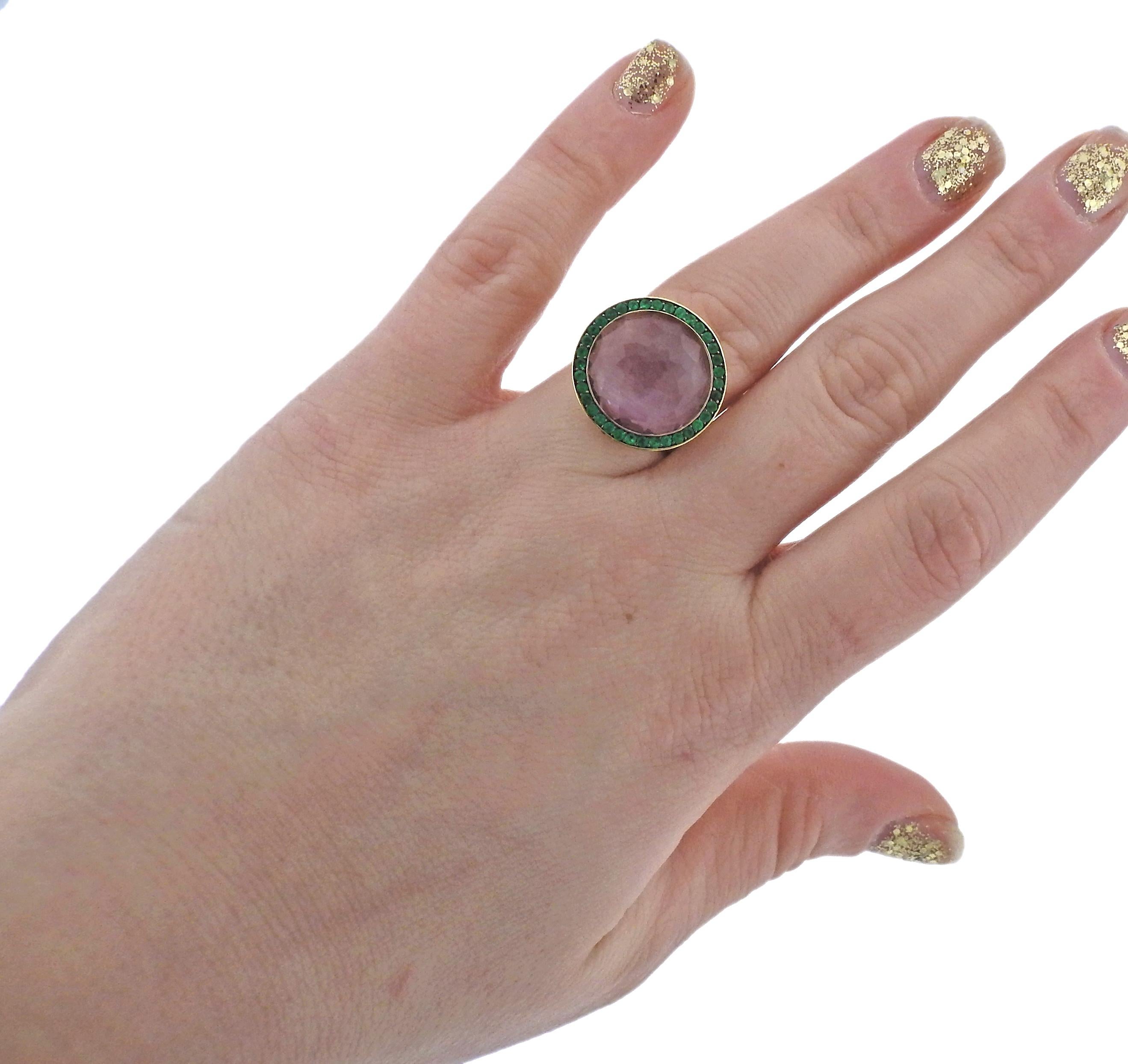 Women's Ippolita Lollipop Amethyst Emerald Gold Ring