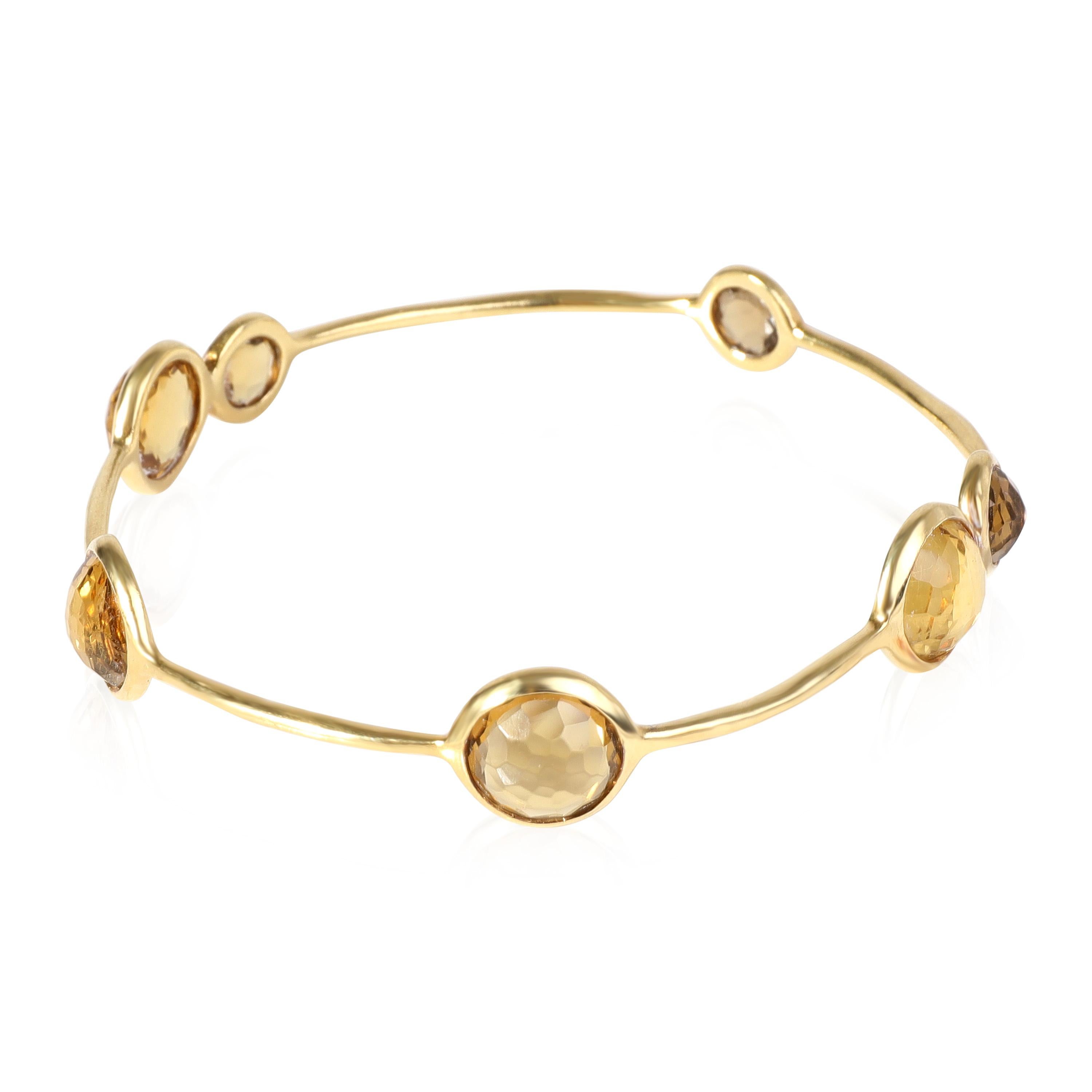 Ippolita Lollipop Citrine Bracelet in 18k Yellow Gold In Excellent Condition For Sale In New York, NY