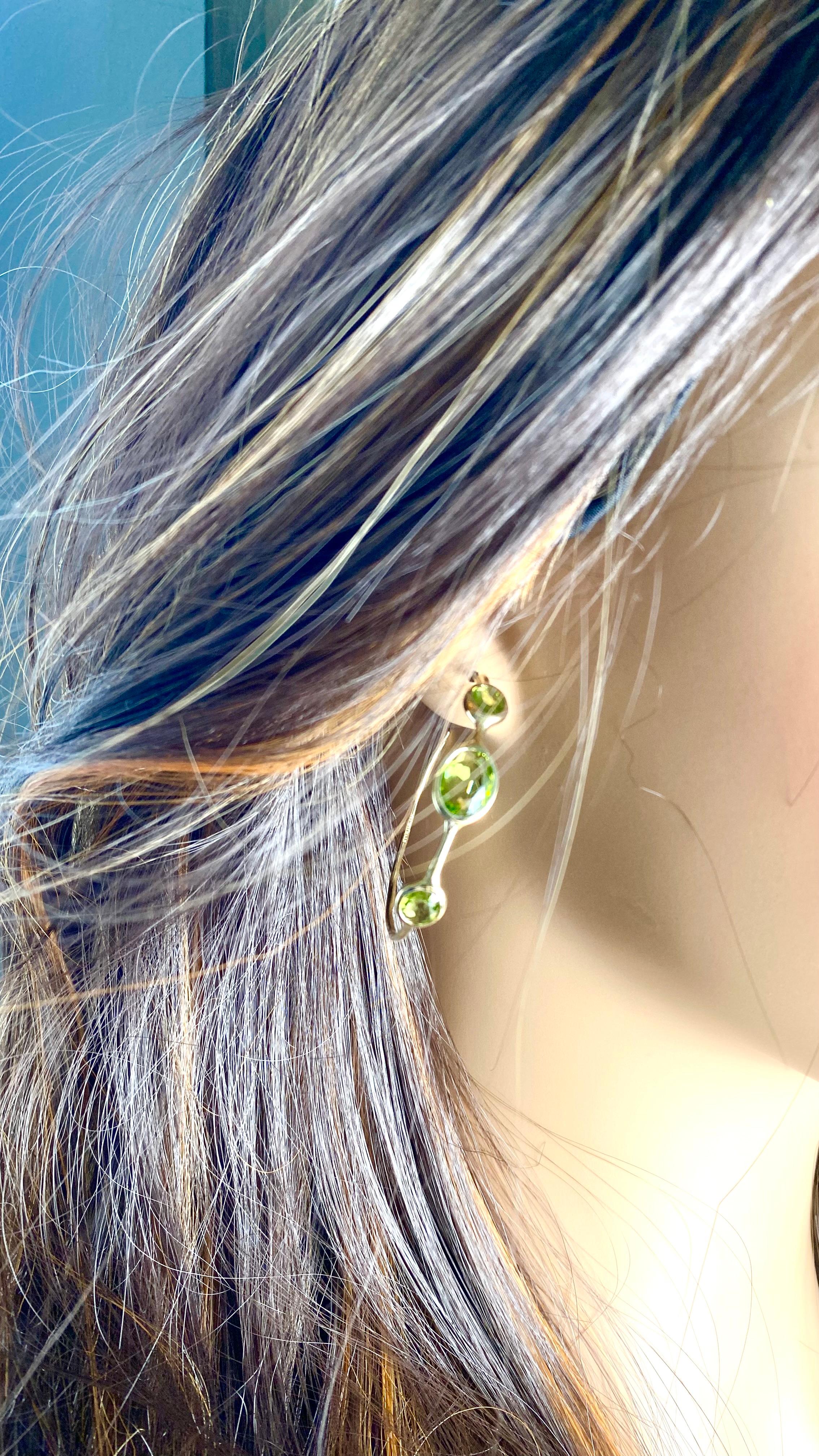 Ippolita Lollipop Collection Green Prasiolite Quartz 18k Gold Hoop Earring For Sale 9